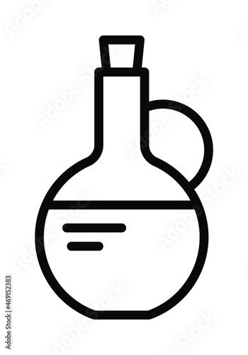 Olive products flat line icon. Fresh tree fetuses and olive oil in bottles and jugs. Outline sign for mobile concept and web design, store
