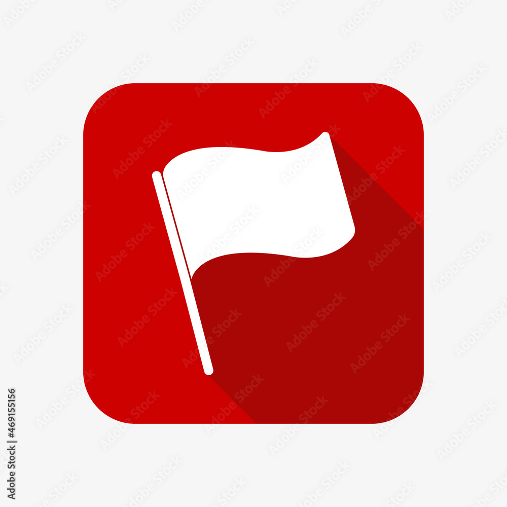 Flag icon. Location marker symbol. Flat design style.