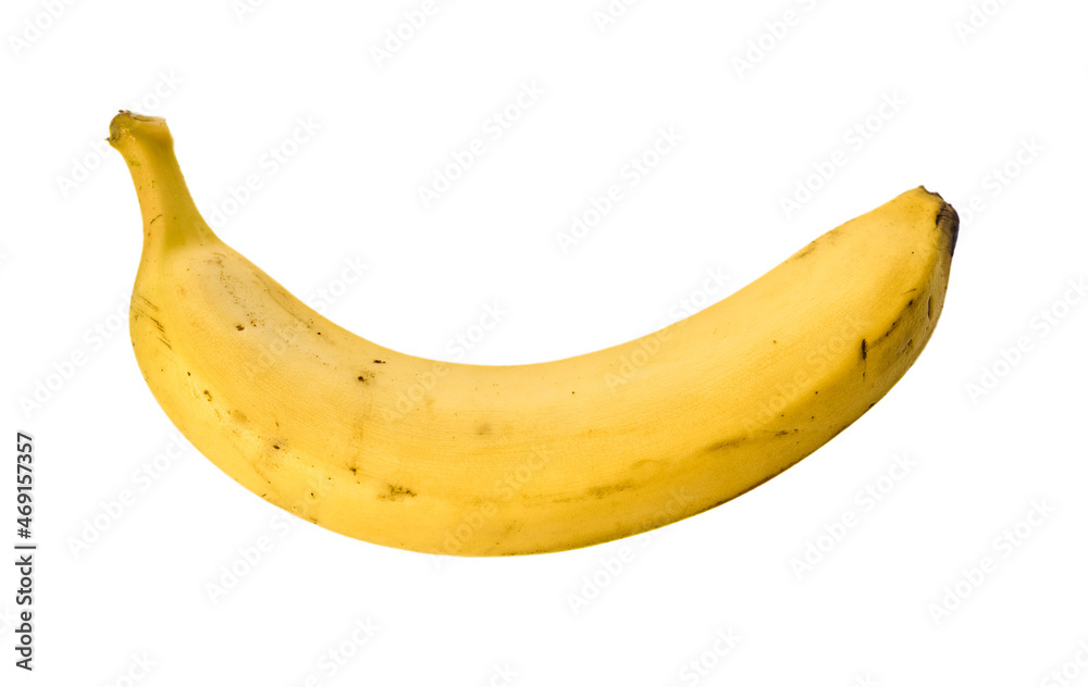 Single banana isolated on a white background Single banana isolated on a white background