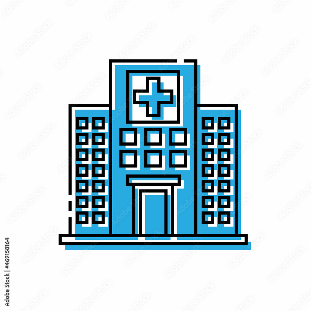 Hospital icon design template illustration vector