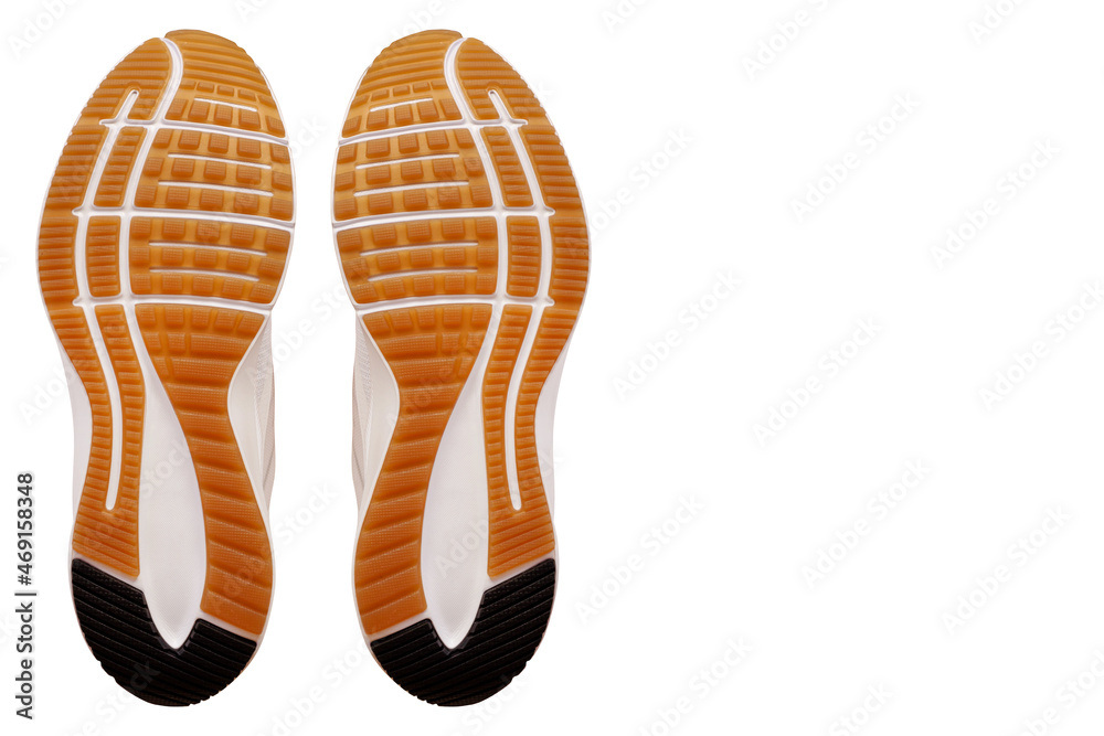 Shoe soles. upside-down pair of sneakers. Shoe soles. upside-down pair of sneakers.