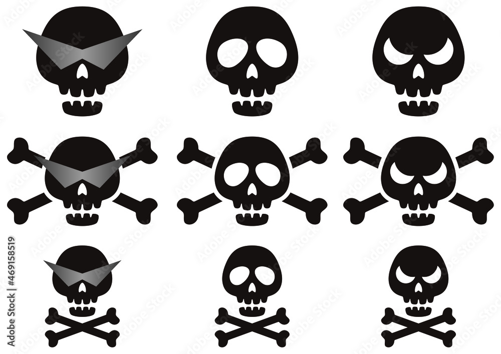 Fototapeta premium 骸骨のイラスト素材集