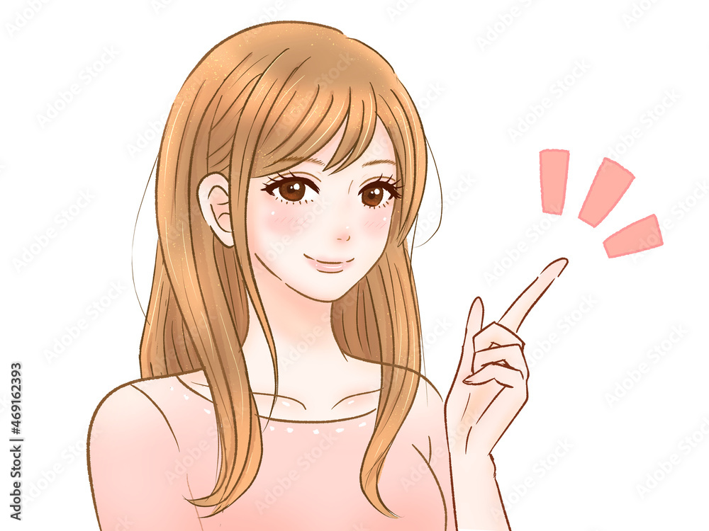提案する大人の女性のイラスト素材2 Stock Illustration Adobe Stock
