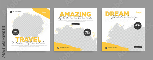 Travel and tour social media post template