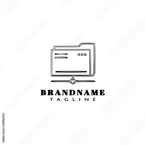 folder for hosting logo design template icon vector illustration