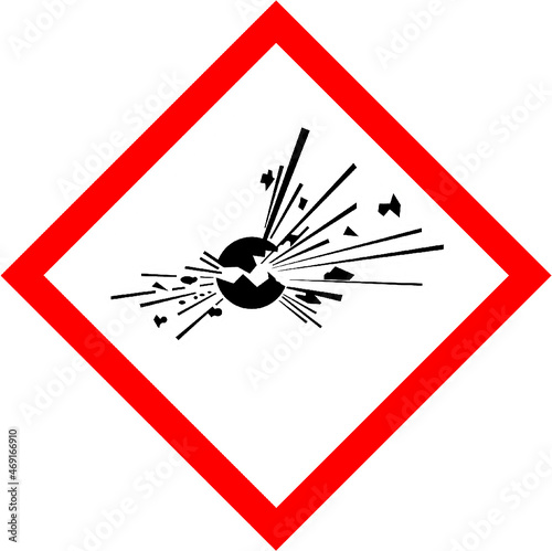 Symbol Used for: explosives, self-reactive substances, mixtures and organic peroxides