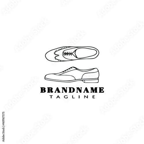 shoes cartoon logo icon design template black isolated vector illustration