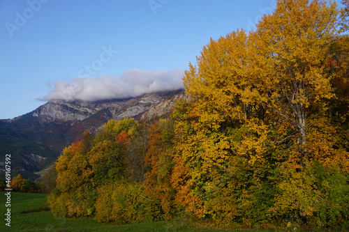 autumn landscape in the mountains southern alps france
