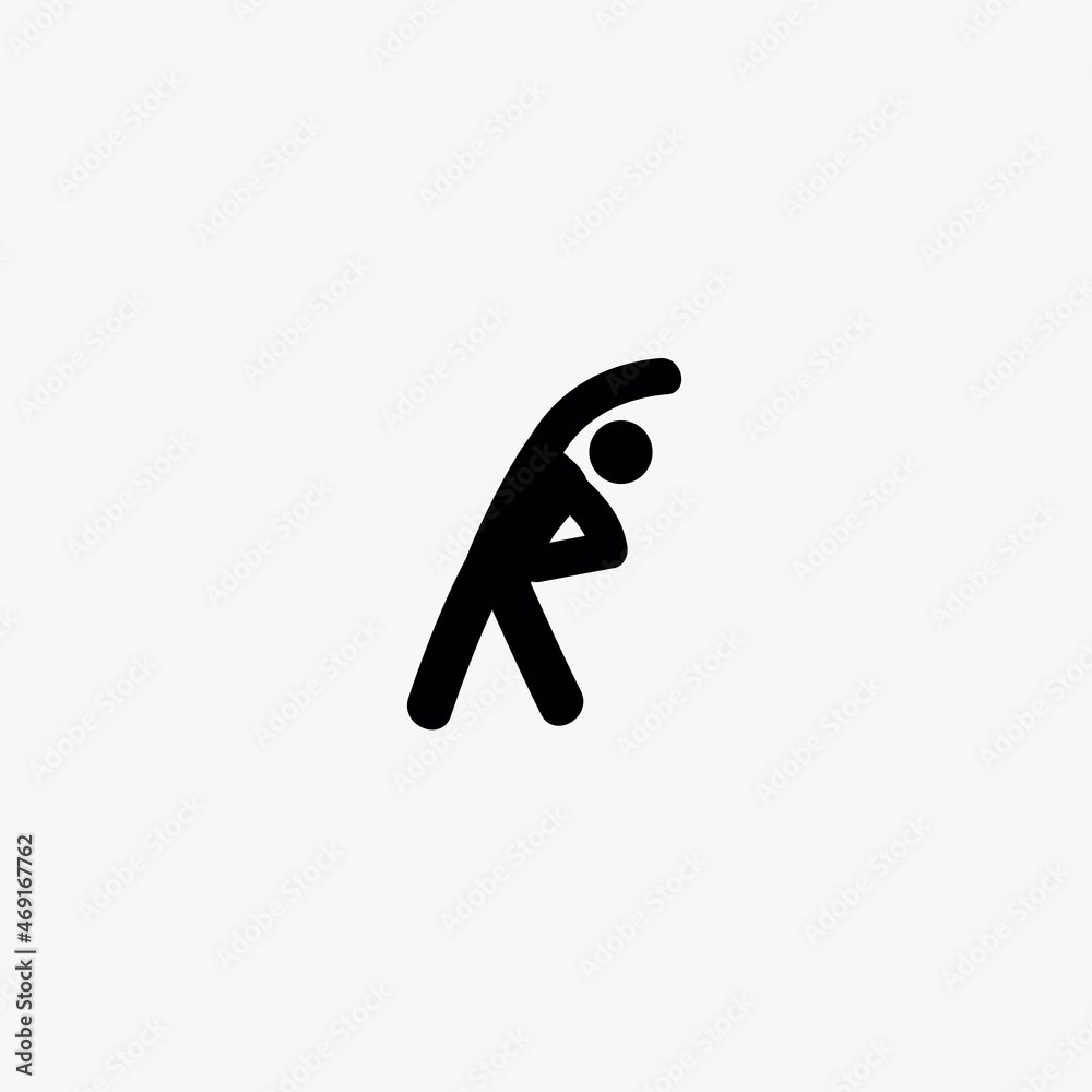 Fototapeta premium stretching exercises icon. stretching exercises vector icon on white background