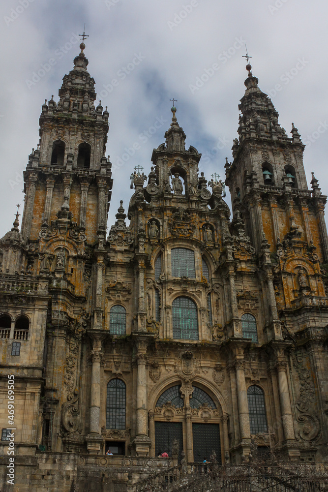Front facade of Santiago de Compastela's Cathedral 