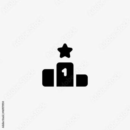 podium icon. podium vector icon on white background