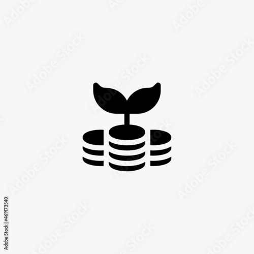 investment icon. investment vector icon on white background