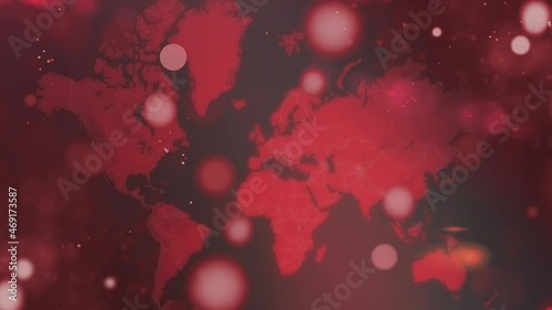 World pandemic background footage. Virus spread all ower the world map footage