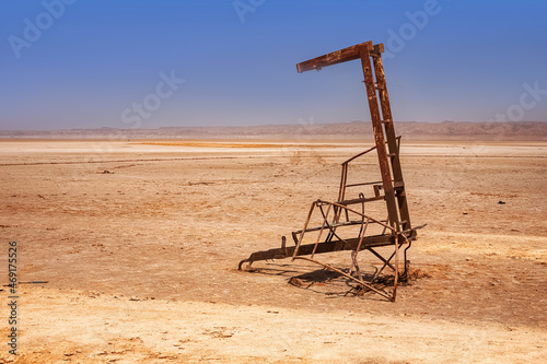 Shott el Jerid is a large salt lake of origin in the south of Tunisia. Sahara Desert © Natallia