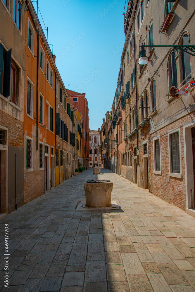 streetview in the cty of verona italy on a sunny day