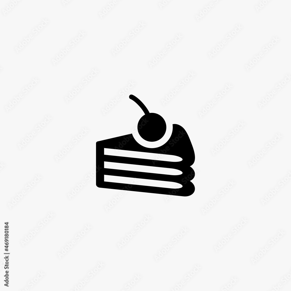 cake icon. cake vector icon on white background cake icon. cake vector icon on white background
