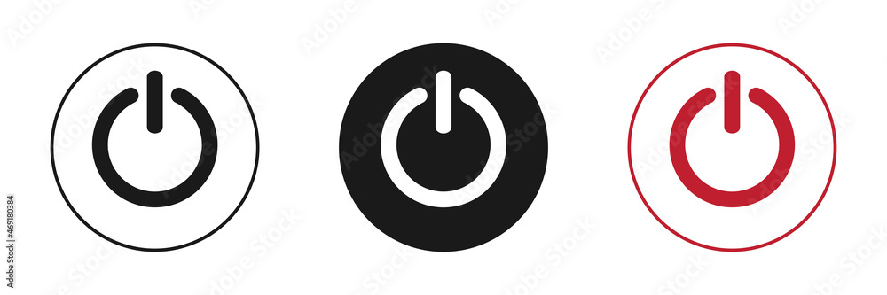 Set of icons. On-off icon. Web design. Vector illustration. Set of icons. On-off icon. Web design. Vector illustration.