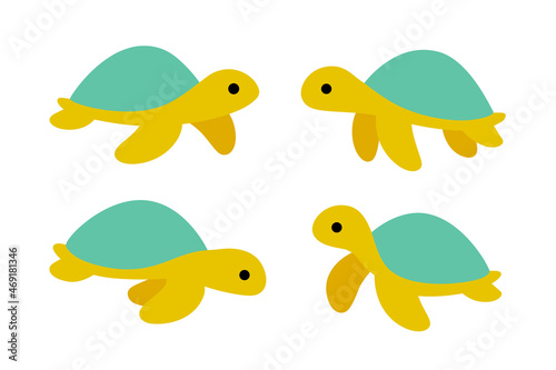 Cartoon turtle sketch line icon. Сute animals set of icons. Childish print for nursery, kids apparel, poster, postcard, pattern.