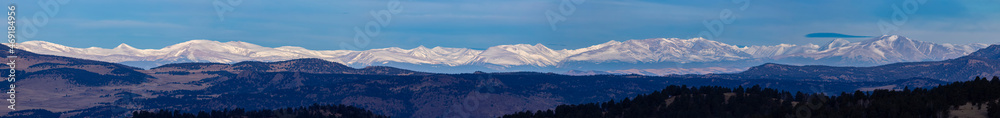 Snow covered Collegiate Peaks Colorado