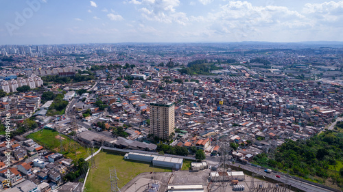 aerial view of houses in Jardim Platina, Osasco.