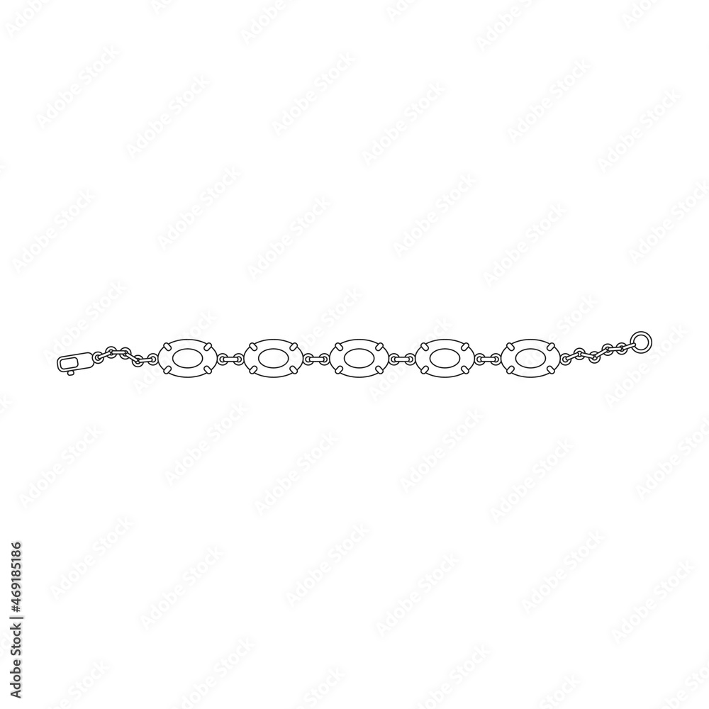 Gold bracelet vector icon.Outline vector icon isolated on white background gold bracelet. Gold bracelet vector icon.Outline vector icon isolated on white background gold bracelet.