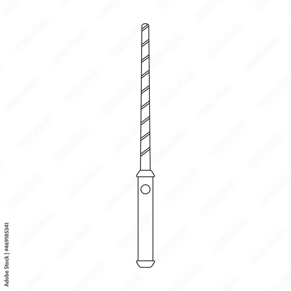 Magic wand vector icon.Outline vector icon isolated on white background magic wand. Magic wand vector icon.Outline vector icon isolated on white background magic wand.