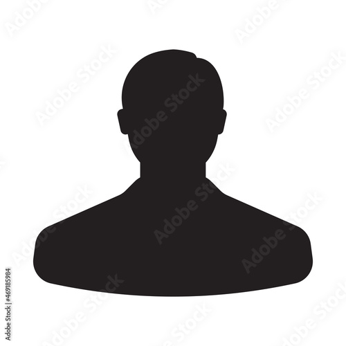 Silhouettes of a person, a man and a user. Simple icon isolated on white background.