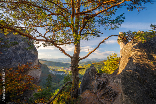 Mountain landscape at autumn  The Sulov Rocks National Nature Reserve  Slovakia  Europe.