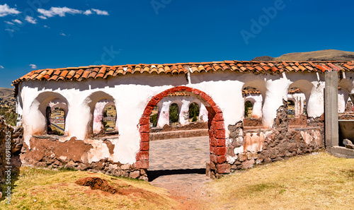 Viewpoint on Lake Titicaca in Chucuito, Puno region of Peru photo