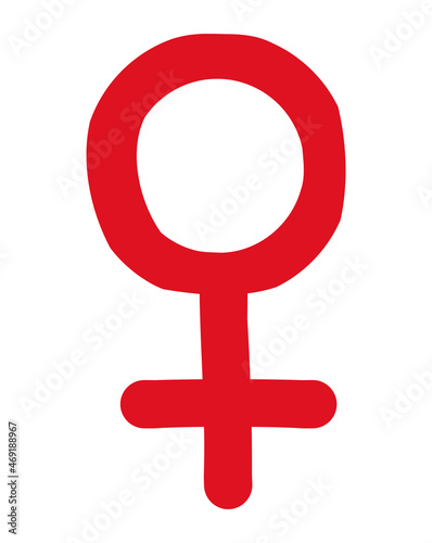 red female gender symbol