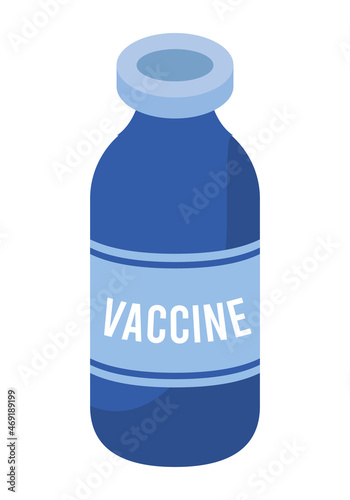 vaccine vial isometric