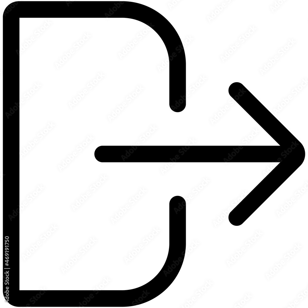 Web login exit icon for web and mobile