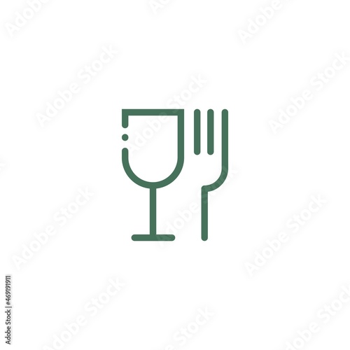 Food safe icon flat design template