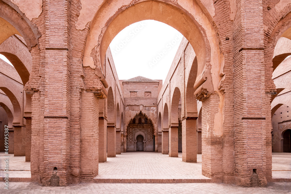 Interior architecture of TinMal Mosque - Morocco