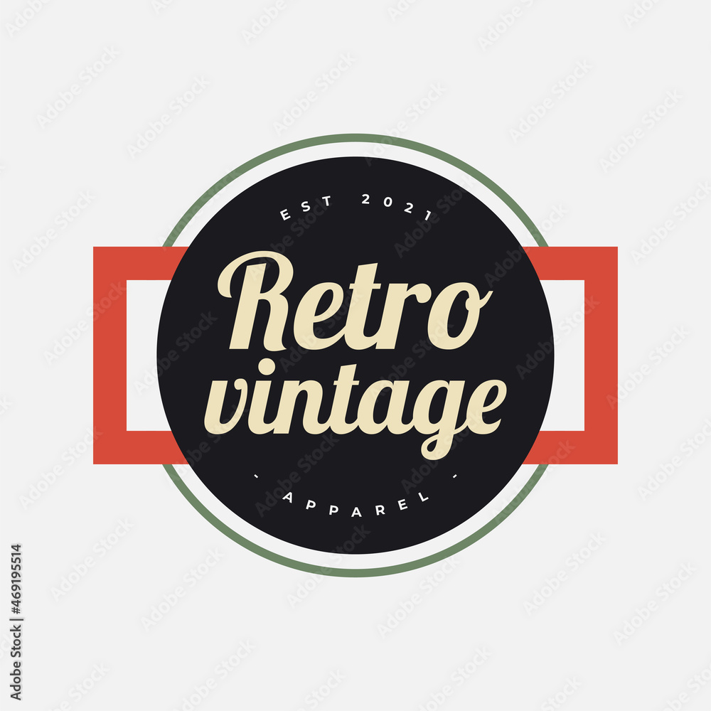 Set of Vintage and Retro Badge, Label, or Emblems for Apparel Store Logo, or Other Business. Retro Symbol for Cloth
