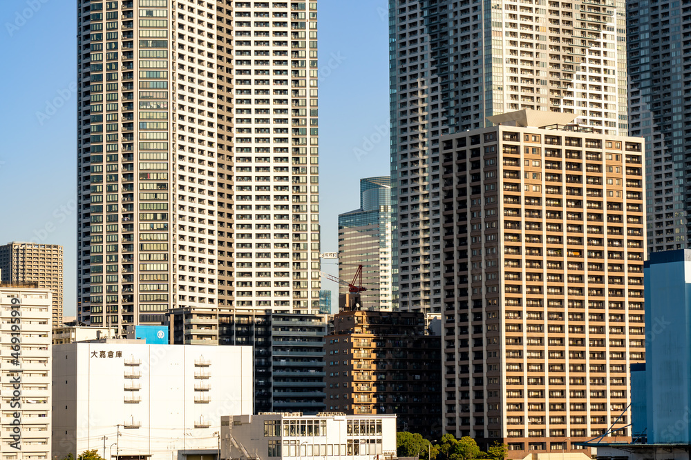 Obraz premium 竹芝から見た勝どき