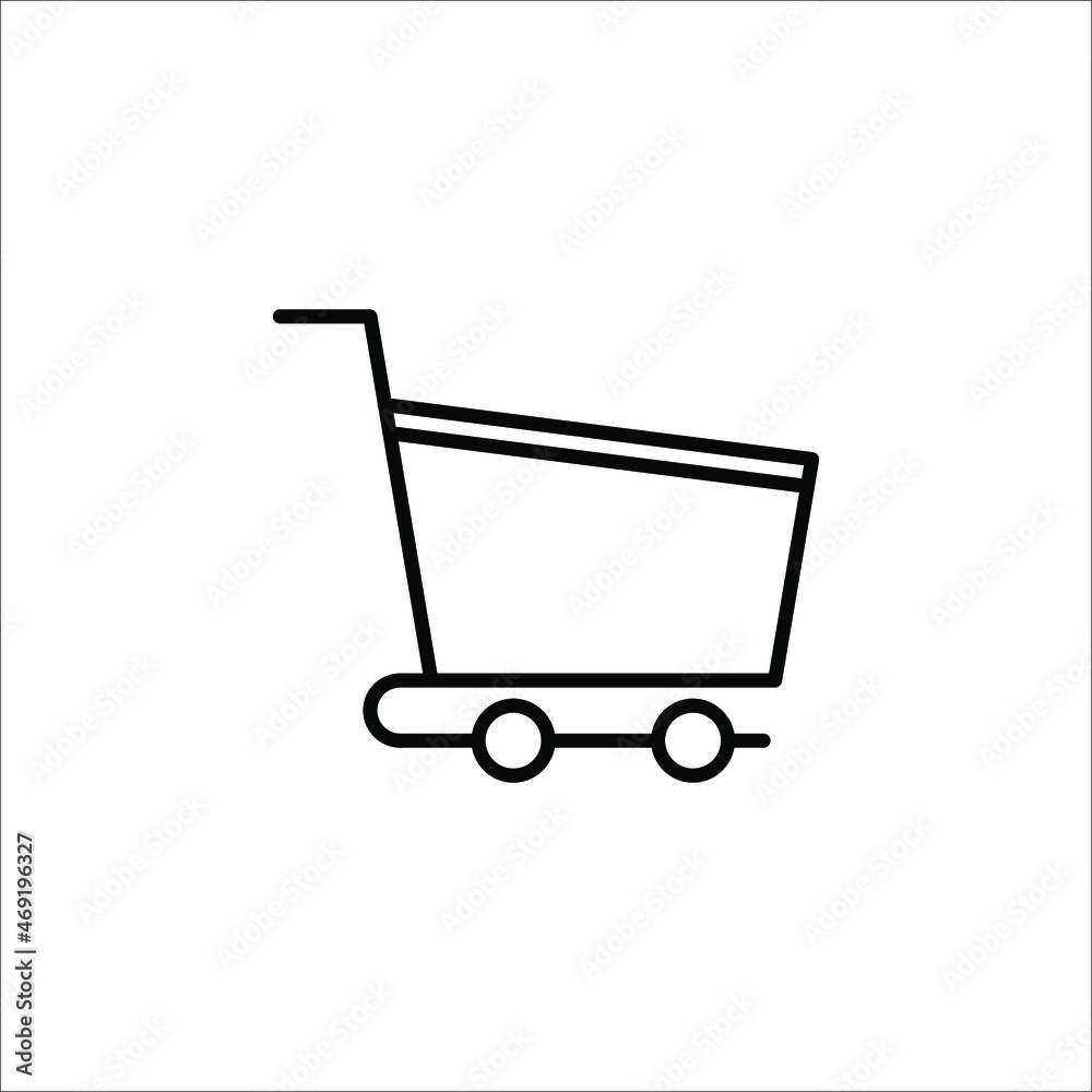 Shopping Cart Icon, flat design best vector icon on white background Shopping Cart Icon, flat design best vector icon on white background