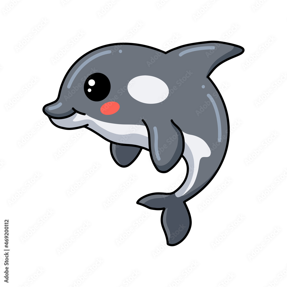 Cute little killer whale cartoon Cute little killer whale cartoon