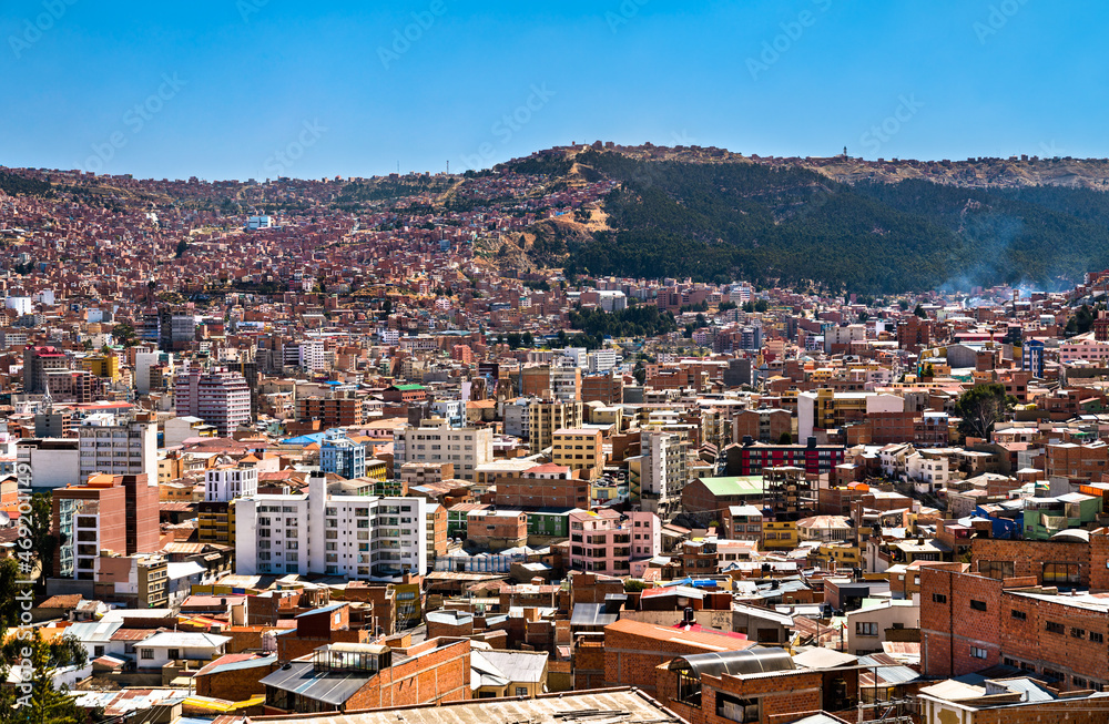 Cityscape of La Paz, the capital of Bolivia