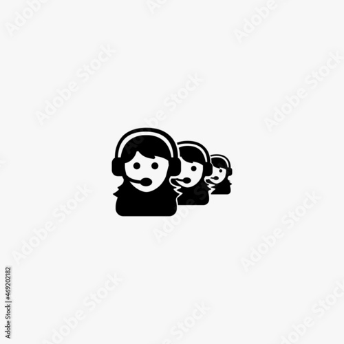 call center icon. call center vector icon on white background