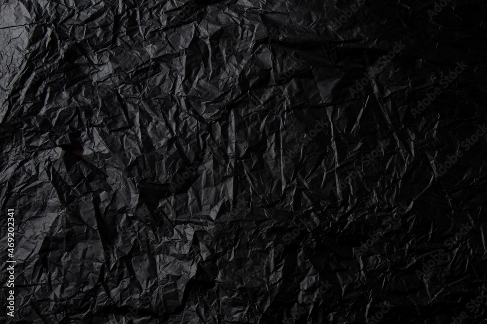 Crumpled black paper texture Crumpled black paper texture