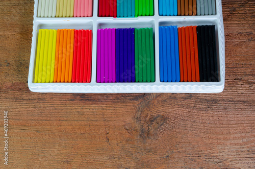 crayons on a surface