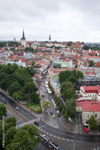 Panoramic view of Tallinn Estonia 