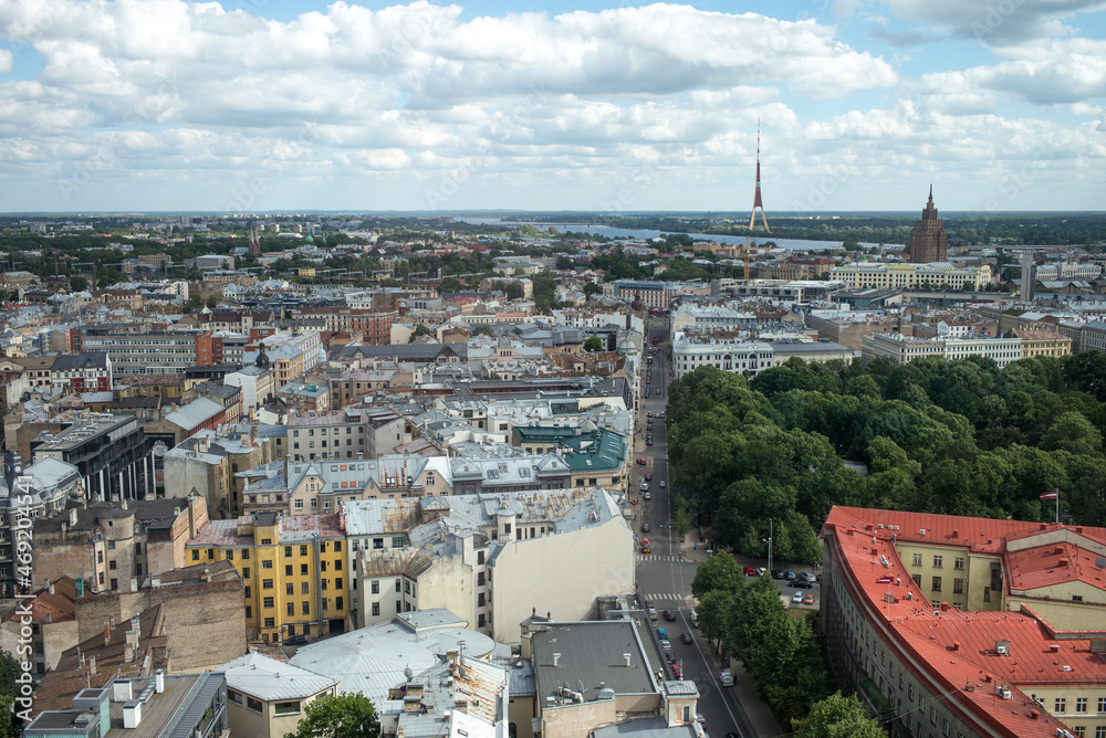 Panoramic view of Riga Latvia