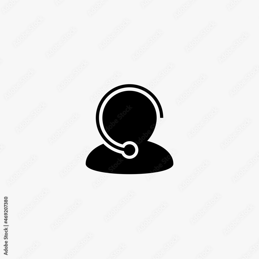 headset icon. headset vector icon on white background headset icon. headset vector icon on white background