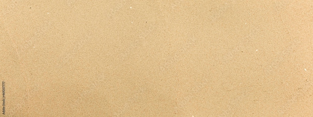 Panorama of Sand texture. Sandy beach for background. Top view. Natural sand stone texture background. sand on the beach as background. Wavy sand background for summer designs - obrazy, fototapety, plakaty 