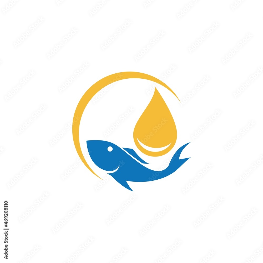Obraz premium Fish oil vector design