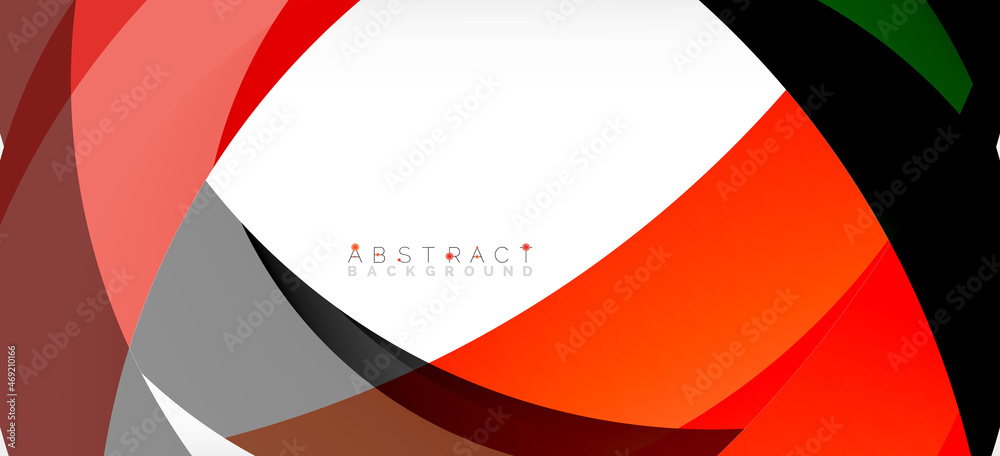 Geometric abstract background. Circle created with overlapping color shapes. Vector Illustration For Wallpaper, Banner, Background, Landing Page Geometric abstract background. Circle created with overlapping color shapes. Vector Illustration For Wallpaper, Banner, Background, Landing Page