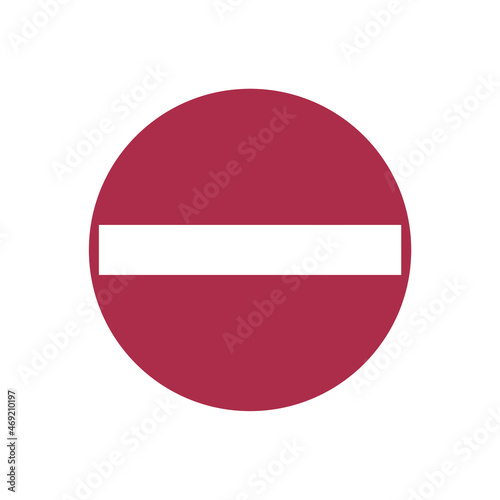 Free Download no entry vector on white background - GFXLoad
