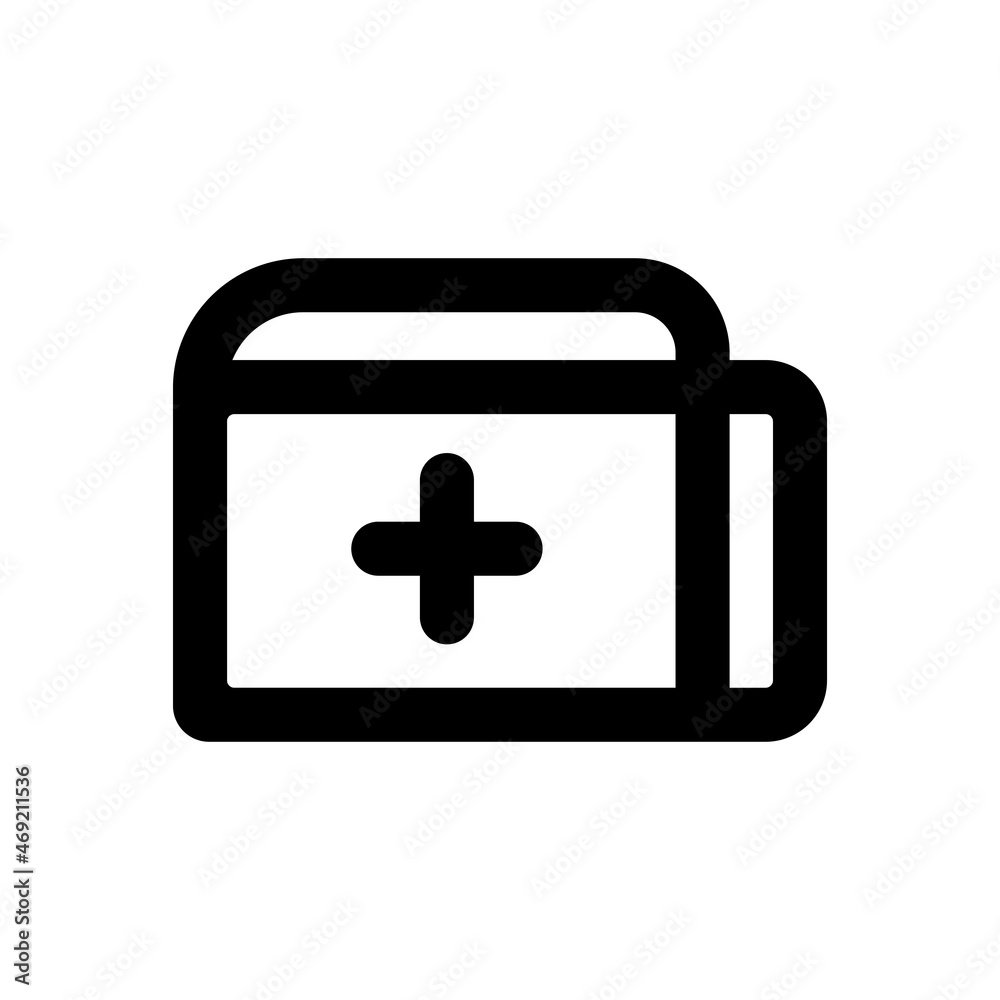 Pocket icon with positif symbol on isolated background Pocket icon with positif symbol on isolated background